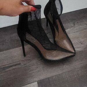 Steve Madden Black Mesh Heels